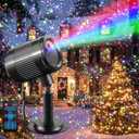 Christmas Laser Projector Light Outdoor: RGB 3 Colors Firefly Moving Laser Lights, IP65 Waterproof Star Projector Lights Show Decor for Garden Yard Holiday Party, Christmas Halloween New Year Gift