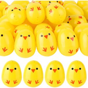 TUPARKA 36Pcs Easter Eggs Bulk Fillable Easter Eggs Plastic Easter Chicken Eggs for Basket Stuffers, Egg Hunt, Party Supplies