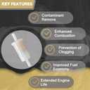816296Q2 5/16 In-line Fuel Filter for Mercury Yamaha and Johnson Evinrude Outboard Engine 8mm 65W-24251-10 398327 18-7830