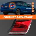 Outer Tail Light Assembly Right Side Compatible with 2013 2014 2015 Civic 4-Door Sedan Passenger Rear Lamp HO2805102 33500TR0A51