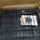 Amazon Basics Portable, Foldable Metal Wire Dog Crate with Removable Tray, Double Door, Divider Panel, 24" x 18" x 20", Black