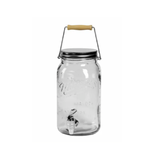 DrinkwareMason Craft and More Glass Drink Dispenser with Lid - Clear