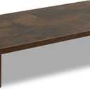 TEAMIX 20 Inch Monitor Stand Riser, Wooden Desktop Riser for TV/PC/Laptop/Printer, Rustic Brown Monitor Riser with Storage, Computer Stand Keyboard Organizer