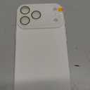 Caseative Solid Color Full Camera Lens Protection Compatible with iPhone Case (White,iPhone 17 Pro Max)