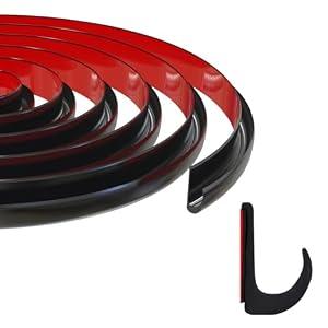 Ameri PVC Plastic Rain Gutter for Cars, Vans, and RVs, 3/ 4 Inch RV Trim Molding, Easy to Install Flexible Drip Rail Molding to Control Water Runoff (25ft, Black)