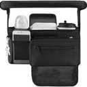 Momcozy NON-SLIP Universal Stroller Organizer | Insulated Cup Holder | Detachable Phone Bag & Shoulder Strap | Fits Uppababy, Baby Jogger, Britax, BOB, Umbrella and Pet Stroller