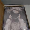 WOKAOGO Black Framed Wall Art Mirror Witch Wall Decor Dark Academia Canvas Art Gothic Pictures Vintage Paintings Victorian Prints Moody Artwork for Bedroom Bathroom