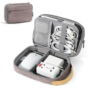 Travelkin Travel Electronic Cord Organizer Travel Case, Travel Cable Organizer Bag For Charger, Phone, Sd Card, Sim Card, Earphone, Usb Drives (Pink)