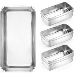 Onader Bread Loaf Pans Set of 8, 9 x 5 Inch Stainless Steel Deep Meatloaf Pan for Baking