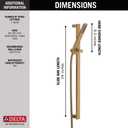 Delta Faucet Vero Single-Spray Touch-Clean Wall-Mount Slide Bar Hand Held Shower with Hose, Champagne Bronze 57530-CZ