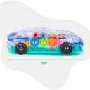 ArtCreativity Light Up Transparent Sensory Car Toy for Kids, 1PC, Bump and Go Toy Car with Colorful Moving Gears, Music, and LED Effects, Easter Toys for Toddlers, Great Birthday Gift Idea