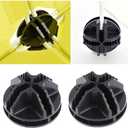 Combination Cabinet Clamps 50-Pack Plastic Frame Connectors Abs Material for Modular Closet Storage Systems Black