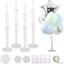 4pcs 28" Balloon Stand Kits, PVC Tabletop Holder for Graduation, Baby Shower, Wedding Decorations