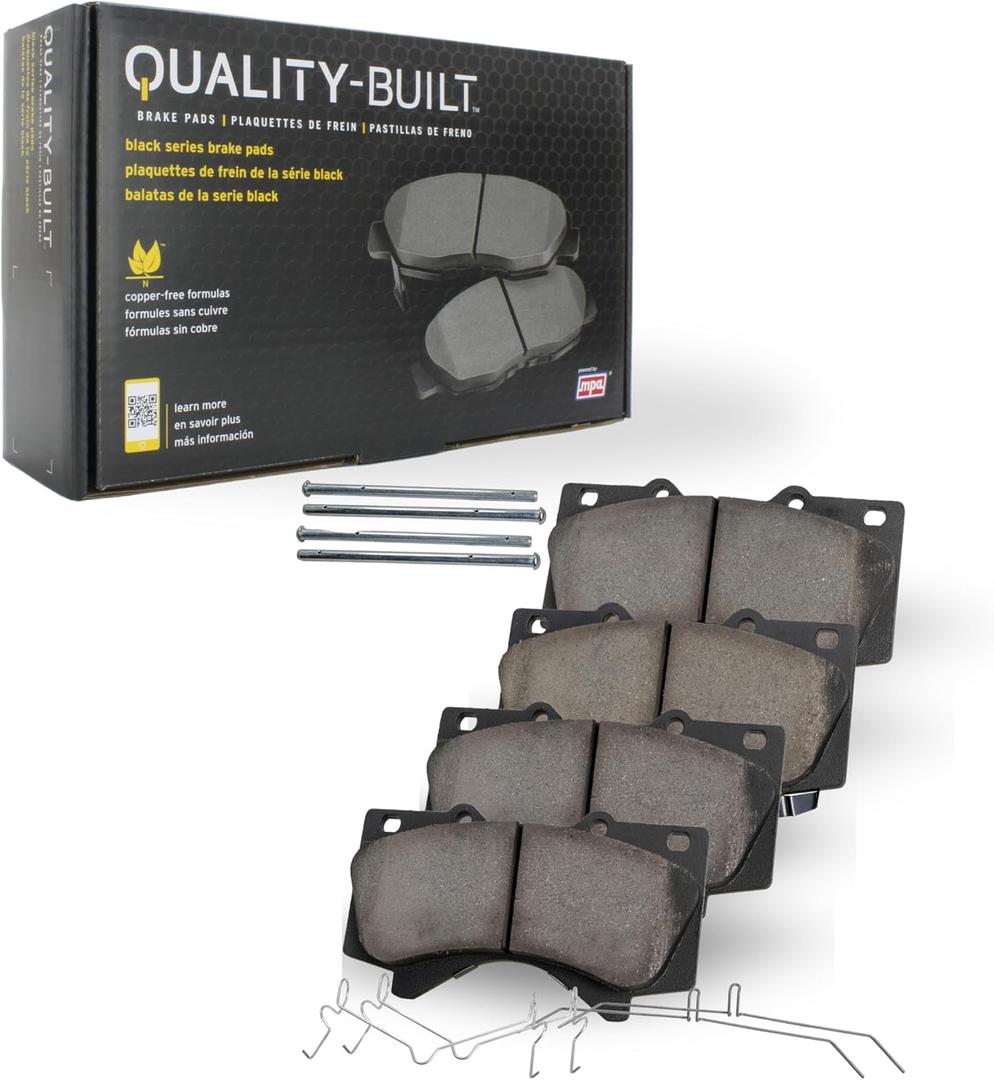 QUALITY-BUILT Black Series Ceramic Rear Brake Pads 1003-0823C Compatible with 2000-2007 Toyota (Celica, Corolla, Matrix, Yaris); 2003-2006 Pontiac Vibe (BP0823)