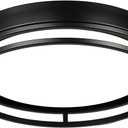 Flynix 12.5 Inch LED Flush Mount Ceiling Light Fixture, 26W, Super Bright 1700 Lumens, 3 Color 3000K/4000K/5000K, Dimmable Ceiling Lamp for Bedroom Hallway Bathroom Kitchen Laundry (Black)