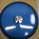 Amazon Basics Enameled Cast Iron Dutch Oven Pot with Lid, Round, Dual Handles, Heavy-Duty, Oven Safe for Stews, Roasting, Baking, 6-Quart, Blue