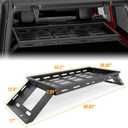 Foldable Interior Trunk Cargo Rack Compatible with JK JL 4‑Door, Metal Rear Back Storage Shelf, Heavy‑Duty Interior Cargo Organizer for Vehicle Rear Cargo Area