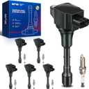 KAX 6-Pack Ignition Coils & Double Iridium Spark Plug for Nissan Murano 2009-2015 2017-2023, Pathfinder 2013 2015-2020 2022-2023, Maxima, Altima, Pathfinder, QX60, JX35, G35, EX35, FX35, G25, UF550