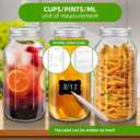 64 OZ with scale Large Wide Mouth Mason Jars with Lids, Heavy Duty Glass Airtight Storage Canning Jar and Band Half Gallon / 2 Quart (3)