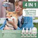 Dog Calming Pheromone Diffuser for Dogs, Plug-in + 3 Refills Kit, Supports Relaxed Behavior, Helps Ease Stress, Anxiety, Barking, Fear During Loud Events, Separation, Travel, 90 Days Non-Toxic Care