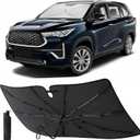 EcoNour Umbrella Windshields Sun Shade for SUV & MPV, Foldable Car Front Windshields UV Blocker Sunshade, Umbrella Shade Accessories with Storage Pouch Keeps Interior Cool, X-Large 61 x 35 Inch