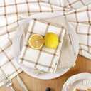 Miss Adola 3pcs 150GSM Flour Sack Kitchen Towels, Checkered | 18"x 26", Pure Cotton, Light Weight, All Season Design, Lint-Free, Quick Drying, for Proofing Bread, for Kitchen Drying, 18 inches by 26 inches