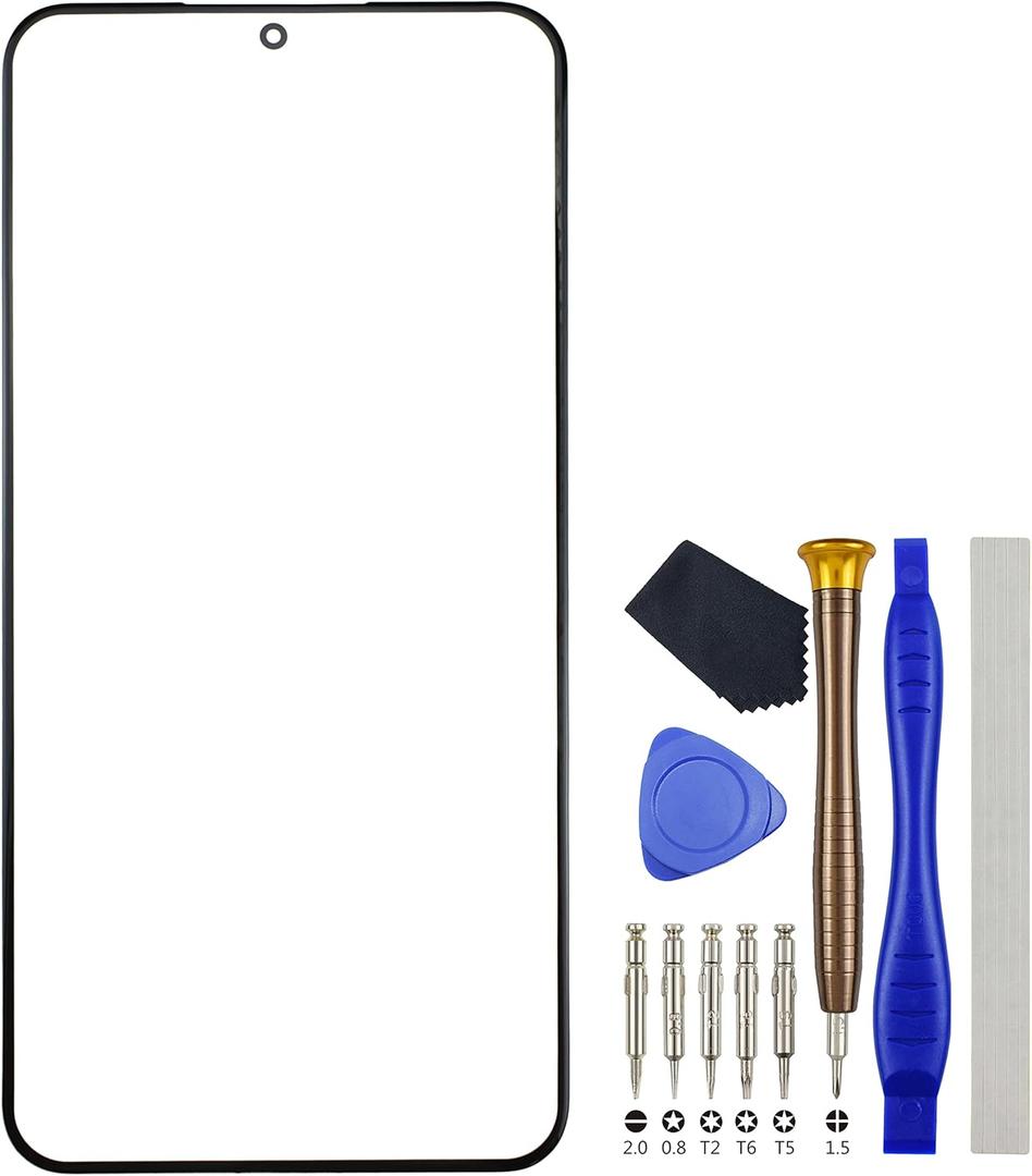 Outer Glass Screen Replacement for Samsung Galaxy S22 5G SM-S901B SM-S901U SM-S901U1 SM-S901W SM-S901N SM-S9010 SM-S901E Black