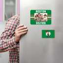 2 x Rico Industries NBA Unisex NBA Basketball Stripes Magnetic Picture Frame (5"x6.75") & Magnet Combo Set - Home Dcor (Green)