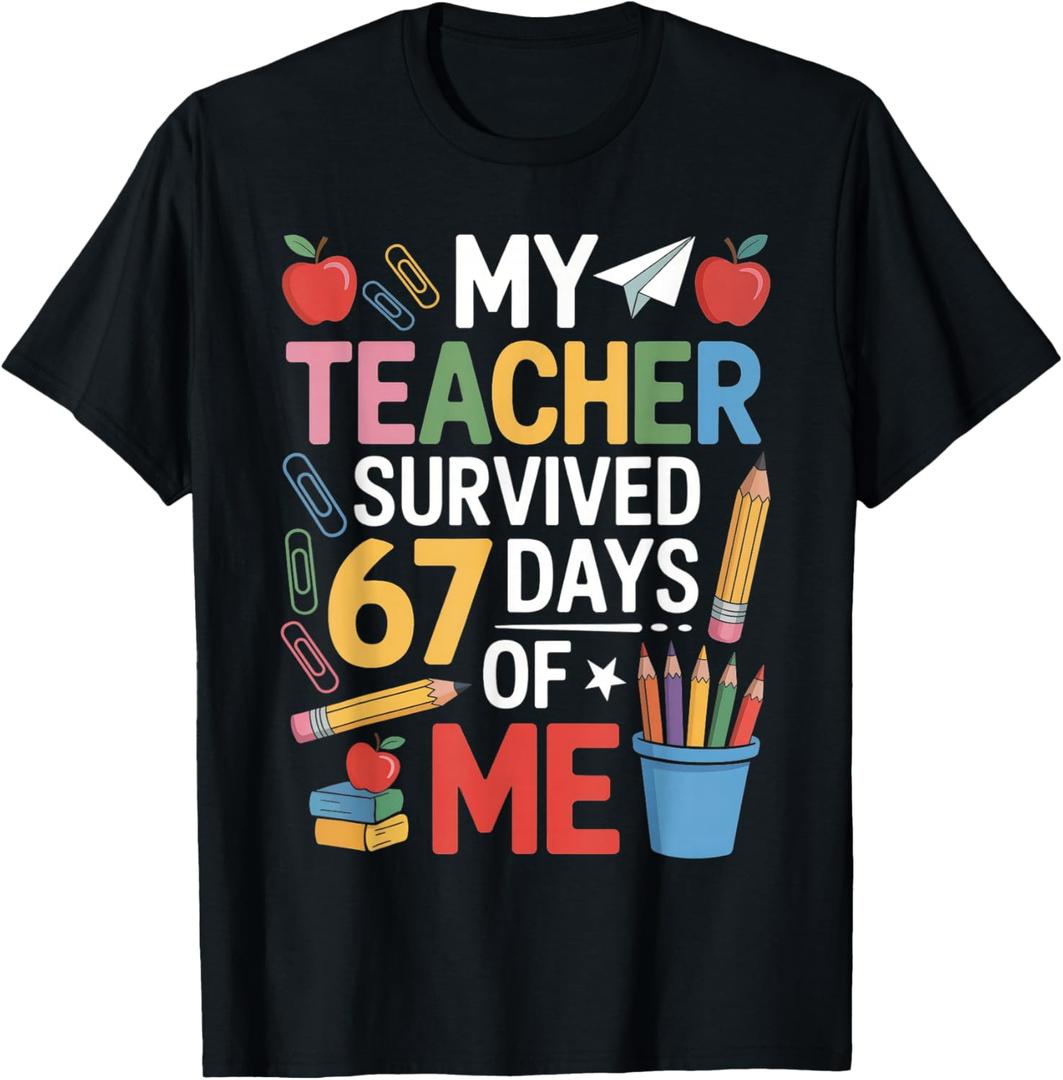67 Days of School T-Shirt Small