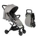 KOOLA BABY Lightweight Travel Stroller for Baby & Toddlers - Easy Fold & Compact Stroller with Canopy, Storage Basket, Multi-Position Recline & Convenient One-Hand Fold (Grey)