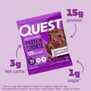 Quest Soft & Chewy Protein Cookie - 15g Protein - Double Chocolate Chip (12 Cookies) (EXP 02/19/26)