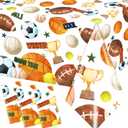 Sports Birthday Party Decorations-3pcs Sports Table Cloths Soccer Basketball Table Cover Baseball Football Tablecloth for Boys All Star Sports Themed Party Decorations