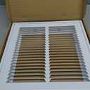 HVAC Premium 12 x 12 Duct opening Steel Return Air Filter Grille, for 1-inch Filter, Removable door, Flat stamped HVAC Vent Cover Grille, Outer Dimensions 14.5 x 14.5