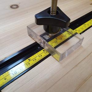 48 Inch T-Track - Miter Saw Stopper for Woodworking by Clear Style (Profile NOT Including Stopper and Ruler)