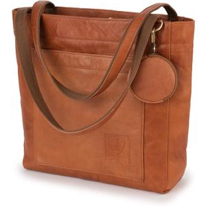 Berliner Bags Vintage Genuine Leather Tote Bag Seville, Handbag, Large Shopper for Women (Brown)