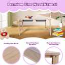 Kids Sensory Bins Table with 2 Stool, Multifunctional Children Interactive Activity Wooden Table Set for 1-3 Years, Drawing Table Play Sand & Water with Storage Bins Lid