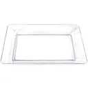 Bluesky Trading Clear Plastic Rectangular Serving Tray - Pack Of 5 - Elegant Design, Perfect For Weddings, Birthday Parties, Hosting, Entertaining, Special Events, Everyday Use, & More