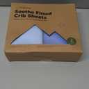 KeaBabies 2-Pack Organic Crib Sheets for Boys, Girls - 52x28 Fitted Crib Mattress Sheet Neutral, Breathable Jersey Cotton Cover for Baby Bed, Toddler Mattress, Soft & Cute Prints (Cornflower)