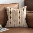 Living Room Decor Couch Throw Pillow Covers with Square 18 * 18 Set of 2 for Cozy Home Bed and Textured Velvet (Light Coffee)