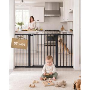 Sekey Baby Gate for Stairs, 30-57" Extra Wide No Drilling Dog Gate