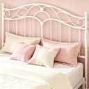Merronix Queen Size Adjustable Metal Headboard Only, White
Vintage style for bed frame, Sturdy and stable, easy assembly, Adjustable height for bedroom