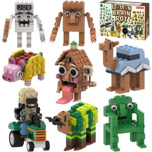 Italian Brain Rot Unique Cartoon Characters Building Blocks 8 in 1 Educational & Entertaining Gift Idea for Kids Teens & Adults