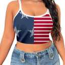 Women's Plus Size Tops USA Shirt Memorial Day Red White and Blue Patriotic Shirts American Flag Graphic Tees (XX-Large, Blue)