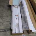 SmartStandard 36in x 84in Double Glass Sliding Barn Door with 6.6FT Bypass Sliding Barn Door Hardware Kit, 5-Panel Frosted Glass,Waterproof, Save Space, Easy Install, Fit 60"-64" Openning, White