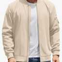 COOFANDY Men's Lightweight Bomber Jackets Casual Spring Fall Windbreaker Jacket Light Zip Up Coat With Pocket, XL