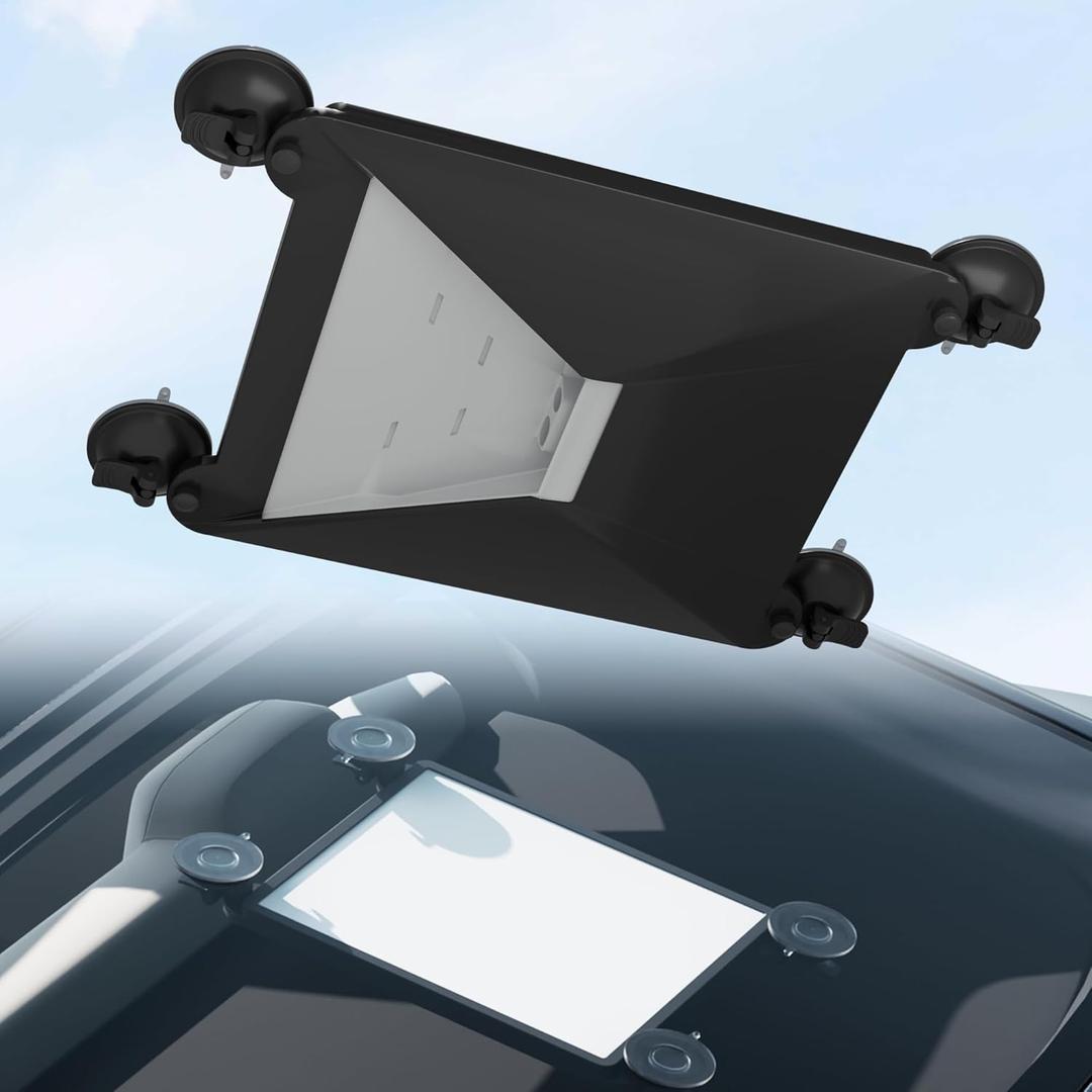 DAIERTEK Starlink Mini Car Mount Protect Silicone Case for Starlink Mini with Suction Cup 2-in-1 Roof Mount Cover for Sunroof Window RV (Black)