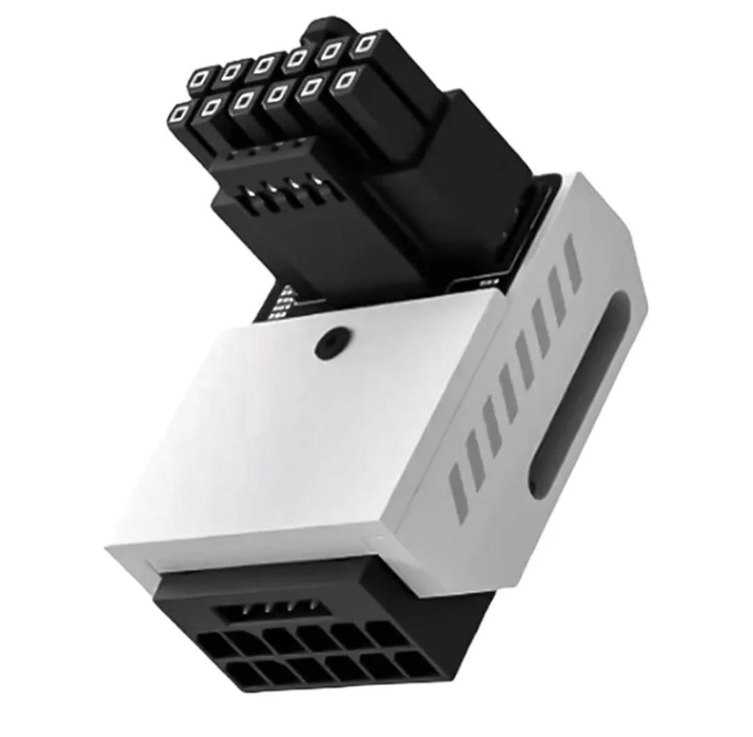 1PCS 600W 12+4Pin Pcie 5.0 Adapter 90 Degree Right Angle 16Pin 12V WR GPU Connector for 1PCS RTX 3090Ti 4070Ti 4080