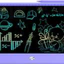 FLUESTON LCD Writing Tablet, Doodle Board Toys Gifts for 3-8 Year Old Girls Boys, 12 Inch Colorful Electronic Board Drawing Pad for Kids, Gifts for Toddler Educational Learning Travel Birthday, Purple