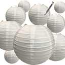 35 Pack White Paper Lanterns Romantic Decorations for Wedding Birthday Party Valentine's Day