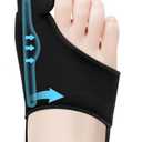 Bunion Corrector for Women Big Toe Straightener Bunion Corrector for Men, Relief splints Reduce Pain and Correct Toe Alignment, Brace Day/Night, fit for R/L, Washable (Black 2-Pack)